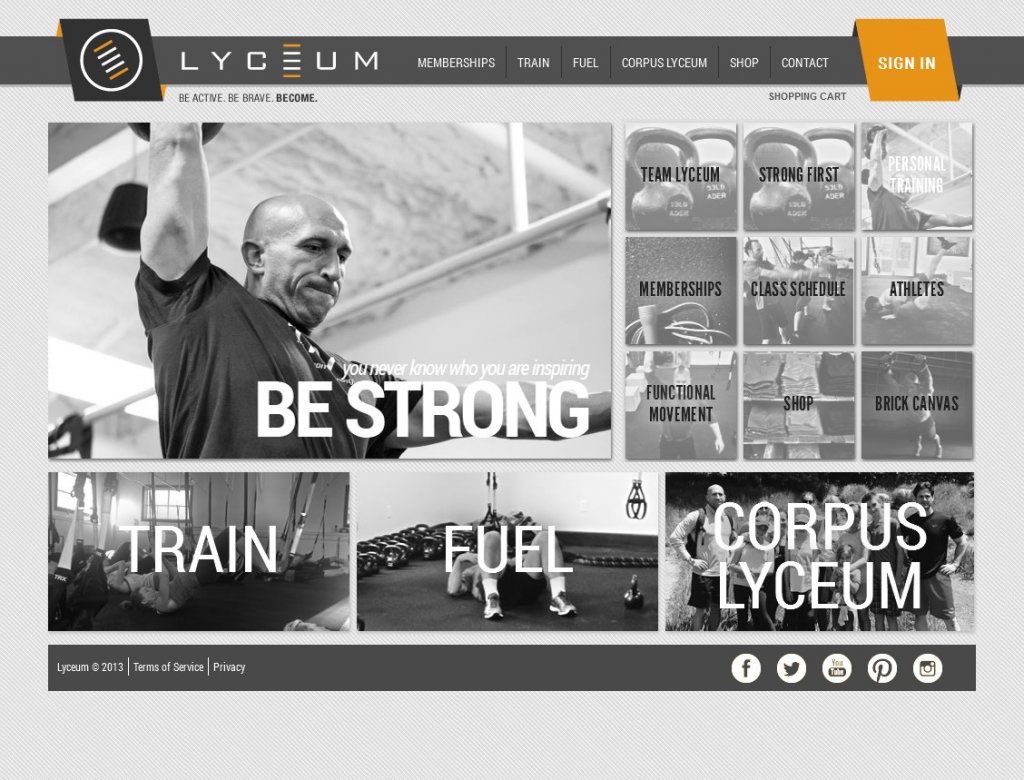 Lyceum website built on Joomla CMS platform