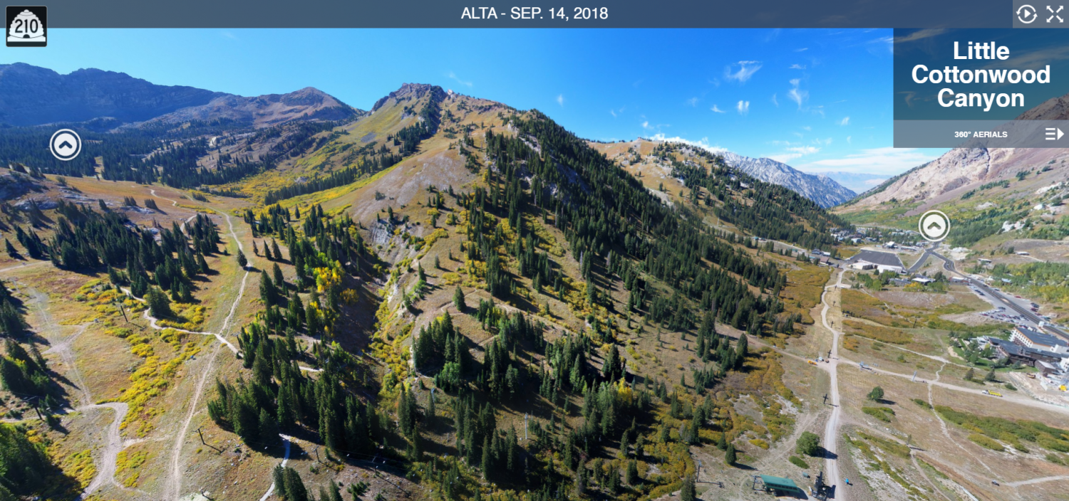 Little Cottonwood Canyon - 360 Aerial Panorama