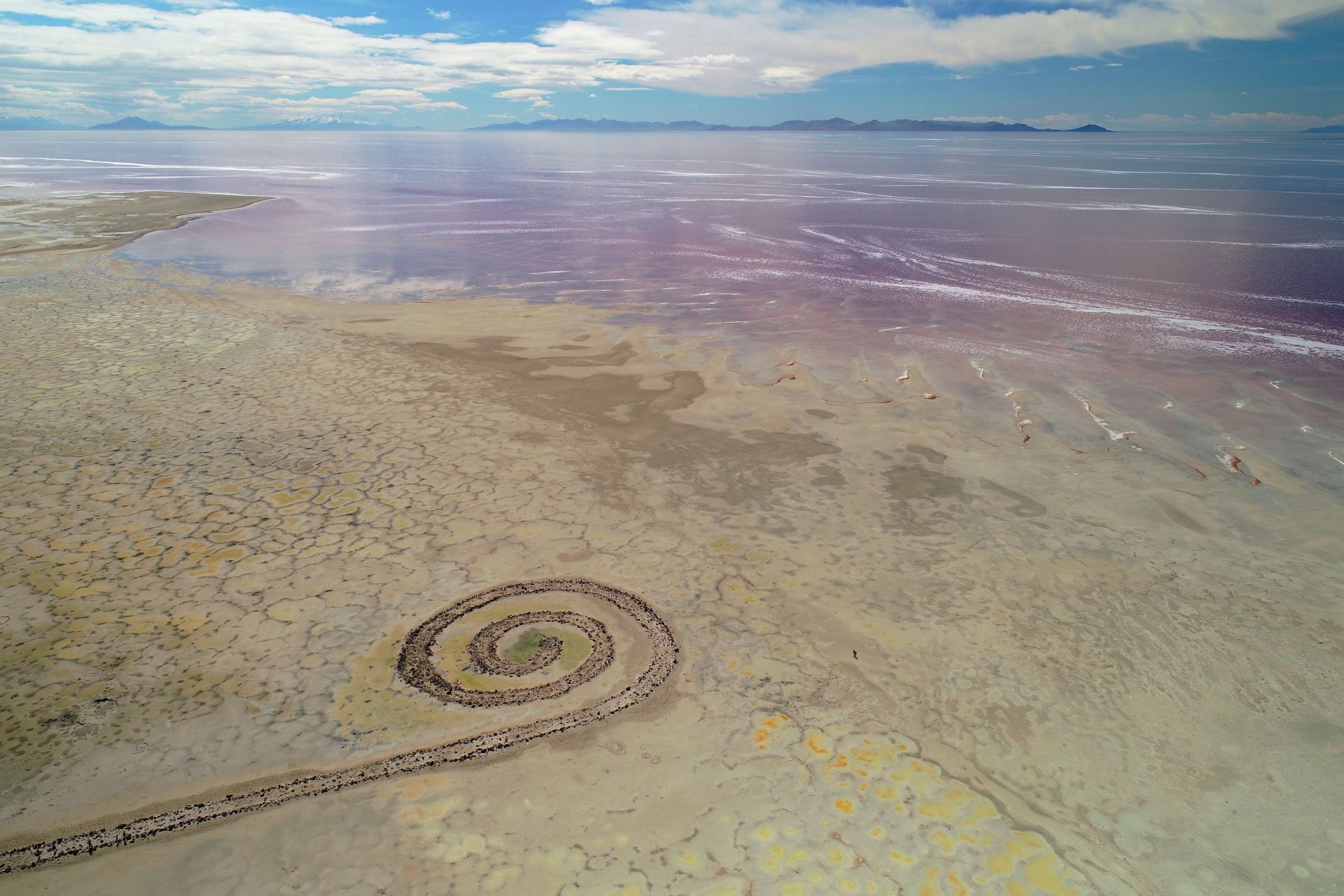 Spiral Jetty on the Great Salt Lake